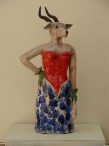 Sculpture de Guillaume Chaye: dame gazelle