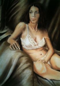Peinture de Gerard DUSUEL: Natascha en toute intimite