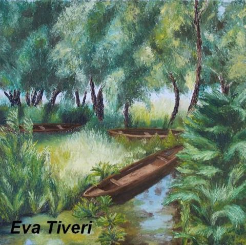 barques - Peinture - Eva Tiveri