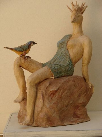 L'artiste Guillaume Chaye - Madame la Grue et son petit oiseau