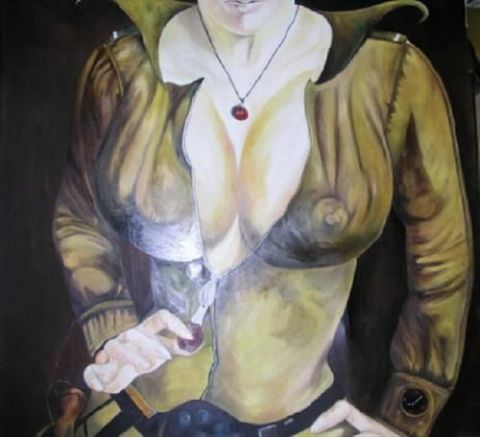 portrait d'une femme - Peinture - marc machin
