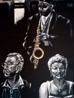 Qui aime le jazz dans le metro - Peinture - Claude Forthomme