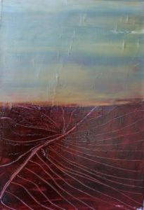 Peinture de Anik Karadjian: Horizon terre rouge