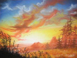 Peinture de Stephane LOSSE: Le paradis en automne
