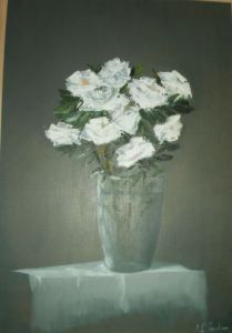 Voir cette oeuvre de Anne  Tourliere: Roses blanches