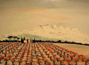 Voir cette oeuvre de Jean-Marc BEYNET: Vignes rousses pres de Sainte-Victoire