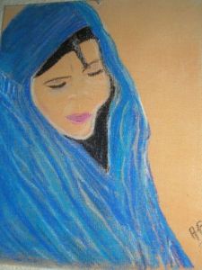 Voir cette oeuvre de Anne de Richebois: Jeune fille au voile bleu