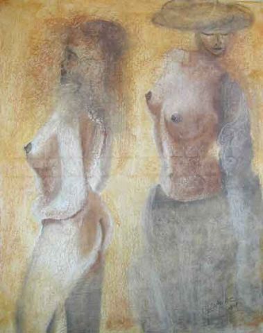 les deux femmes - Peinture - ATELIER FABLOR