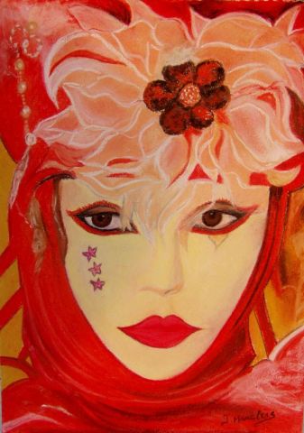 carnaval de venise n1 - Peinture - Germaine Mauclere