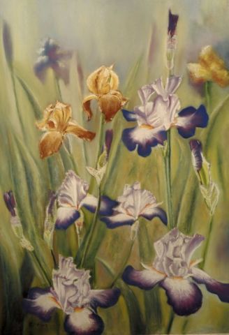 iris - Peinture - Francoise BRUN