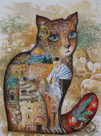 CHAT-ISRAeL - Peinture - OXANA ZAIKA