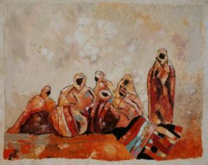 Peinture de ERICHARD: souk des tapis