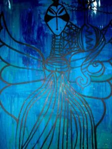 Peinture de Luna Lykan: Blue mymoon
