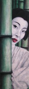 Voir le détail de cette oeuvre: Geisha dans la foret de bambou