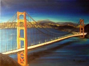 Voir cette oeuvre de Martine Calvayrac: Pont du Golden Gate Bridge Etats Unis