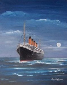 Voir cette oeuvre de Martine Calvayrac: Paquebot le Titanic