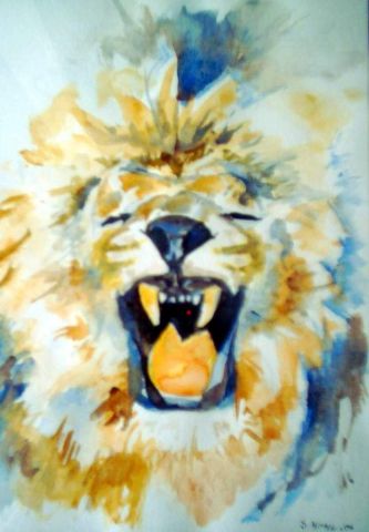 lion - Peinture - silvia hohl