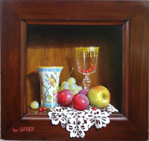 L'artiste Luc Saffroy - Faience aux fruits