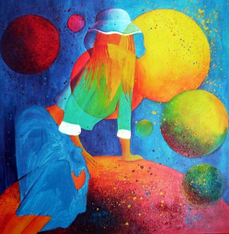 Cosmique 4 - Peinture - CHRIS