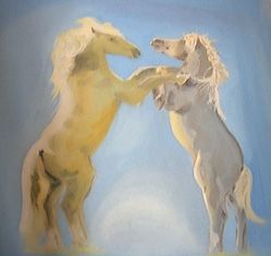 Danse des chevaux - Peinture - Danila Grondin