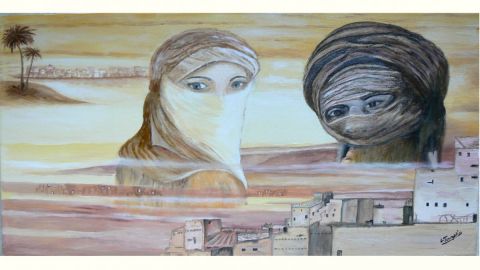 L'artiste Lyzy - Couple du desert