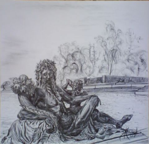 L'artiste Ln henry - Statue des bassins sud Versailles