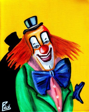 Le Clown de Celine - Peinture - Pece