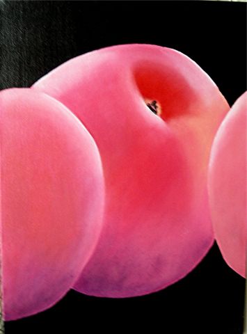 LA TULIPE ROSE VERTE - Peinture - juliecat
