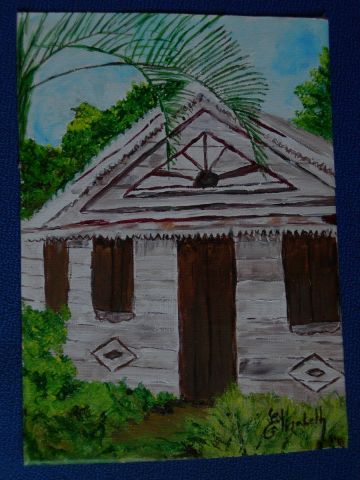 L'artiste paintheodosia - case creole de Bras-Panon