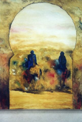 L'artiste roland coic - le couple du desert