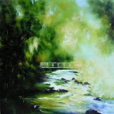 L'artiste jean-paul golinvaux - Pont sur la Lesse