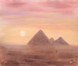 pyramides - Peinture - adie