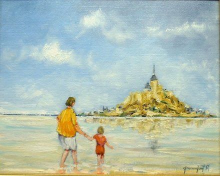L'artiste Robert Grimonpont - Mont St Michel