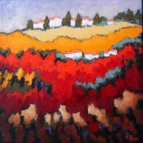 PAYSAGE DE PROVENCE - Peinture - NICOLE BILES