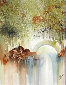 L'artiste emjo - un pont dans les bois