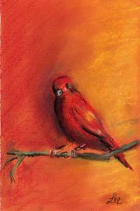 Voir cette oeuvre de Ludovic Clemenceau: l'oiseau rouge