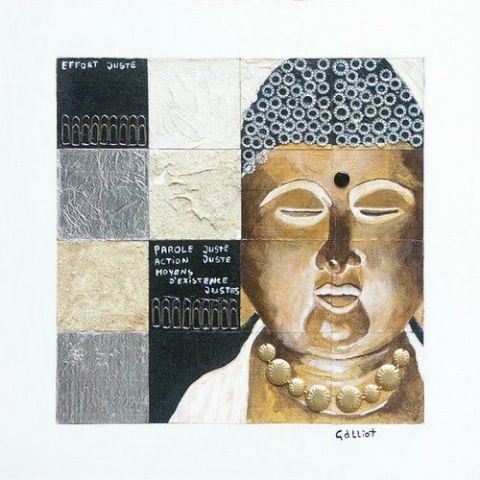 Bouddha effort juste - Peinture - Michel Galliot