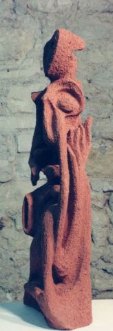 Homme Femme Oiseau - Sculpture - michka