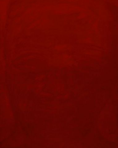 L'artiste Robert Soret - portrait rouge