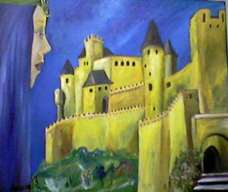 le chateau de la fee violette - Peinture - deniseb