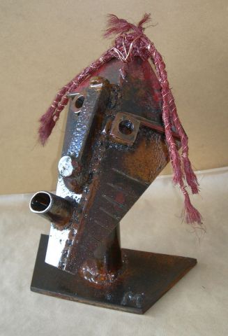 tete africaine VII - Sculpture - medora