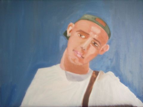 L'artiste oyans - autoportrait a la casquette