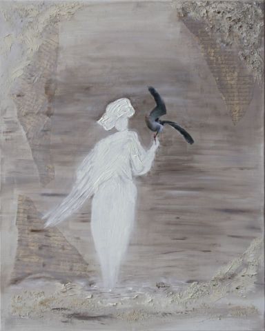 L'artiste Monique Pradoux - La femme et l'oiseau