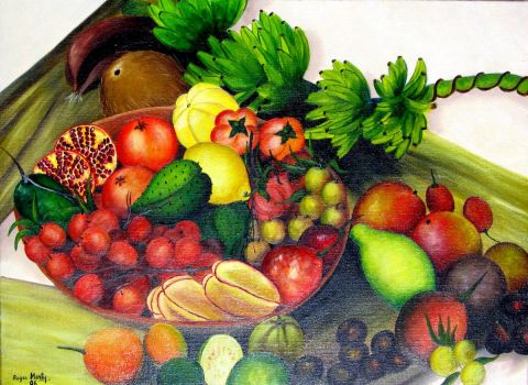 FRUITS EXOTIQUES - Peinture - ROGER MARTY