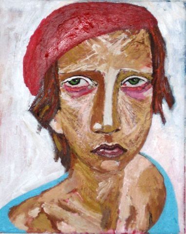 Indomptable garçon au beret - Peinture - Anna Demadre-Synoradzka