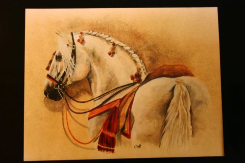 L'artiste florence AUDEBERT - cheval andalou