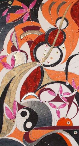 imperiale mandarine - Art textile - anny daprey