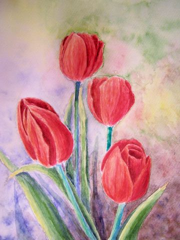 L'artiste vidal virginie - les tulipes
