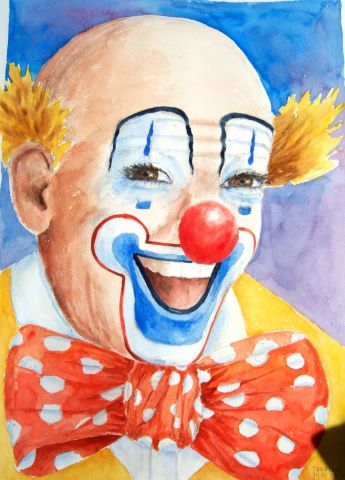 le clown de Joelle - Peinture - Agathe BONNET