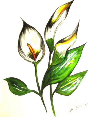 fleur 3 - Peinture - EVOLIA